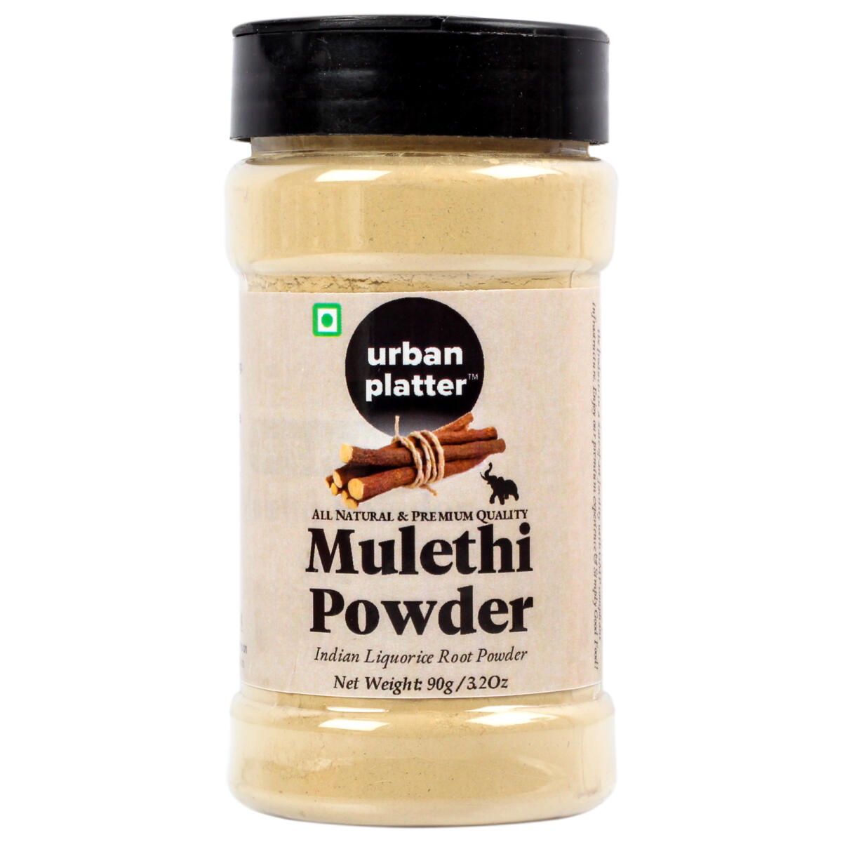 Urban Platter Mulethi Powder Shaker Jar, 90g / 3.2oz [Indian Liquorice Roots Nourishing, Energy Booster]