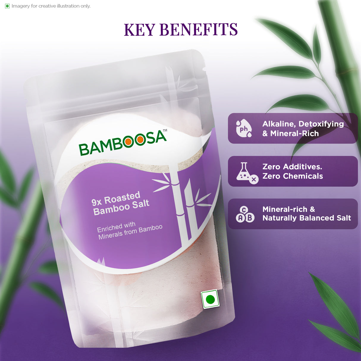Bamboosa 9x Bamboo Roasted Salt, 500g (Mineral-Rich, Alkaline Salt for Cooking & Health) - product image 5