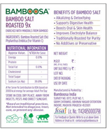 Bamboosa 9x Bamboo Roasted Salt, 500g (Mineral-Rich, Alkaline Salt for Cooking & Health) - back packaging