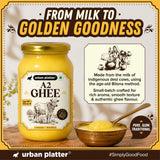 A2 Ghee, 1L (Curd-Churned Bilona Desi Ghee for Cooking, Tadka & Daily Meals | Made from A2 Cow Milk)