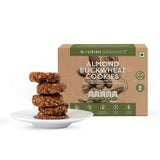 Nourish Organics Almond Buckwheat Cookies, 120gm (High in Protein | Vegan | Gluten-Free | No Refined Sugar)