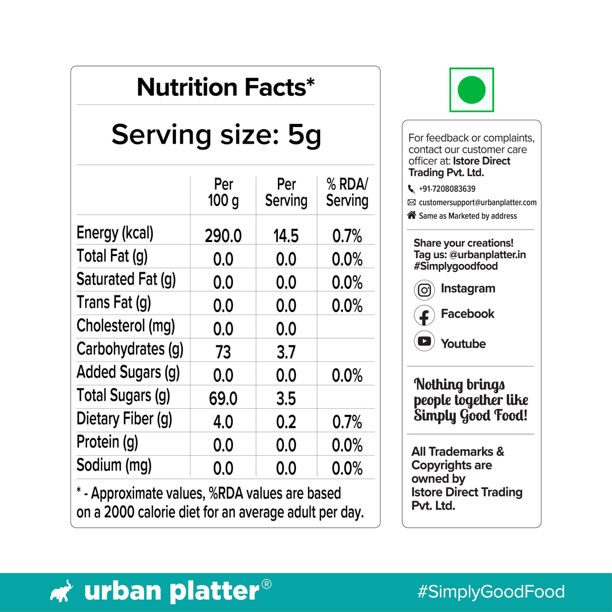 Urban Platter Mexican Blue Agave Syrup,500g (Plant-Based Sweetener, Refined Sugar Alternative, Easy to Mix in Hot & Cold Recipes) - product image 2