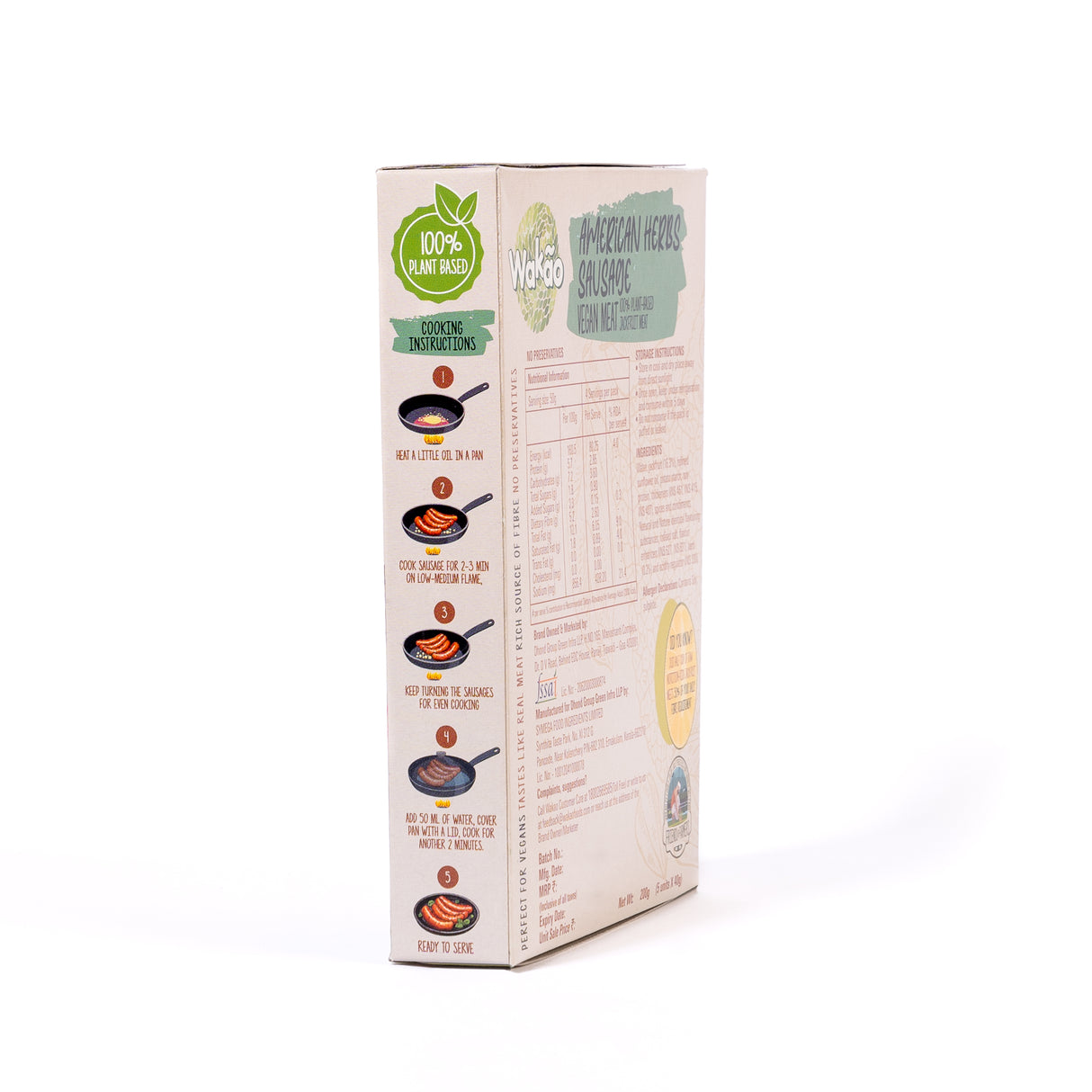 Wakao American Herb Sausages, 200g (Ready to cook)