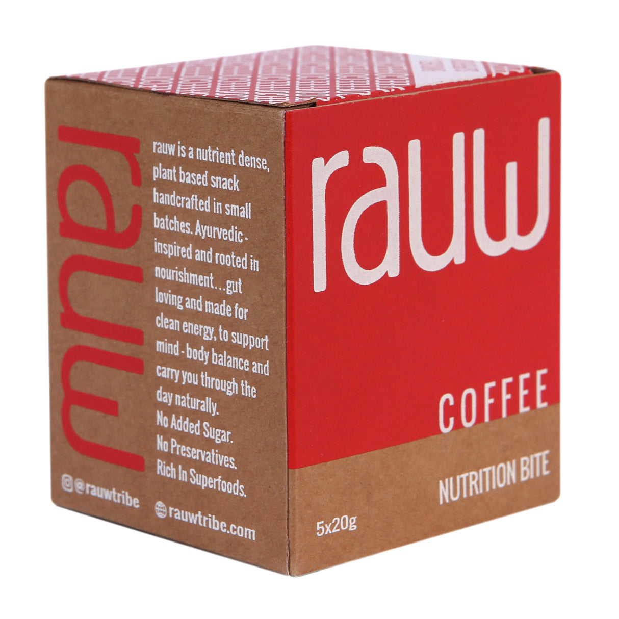 Rauw Coffee Nutrition Bite, 100g (5x20g)