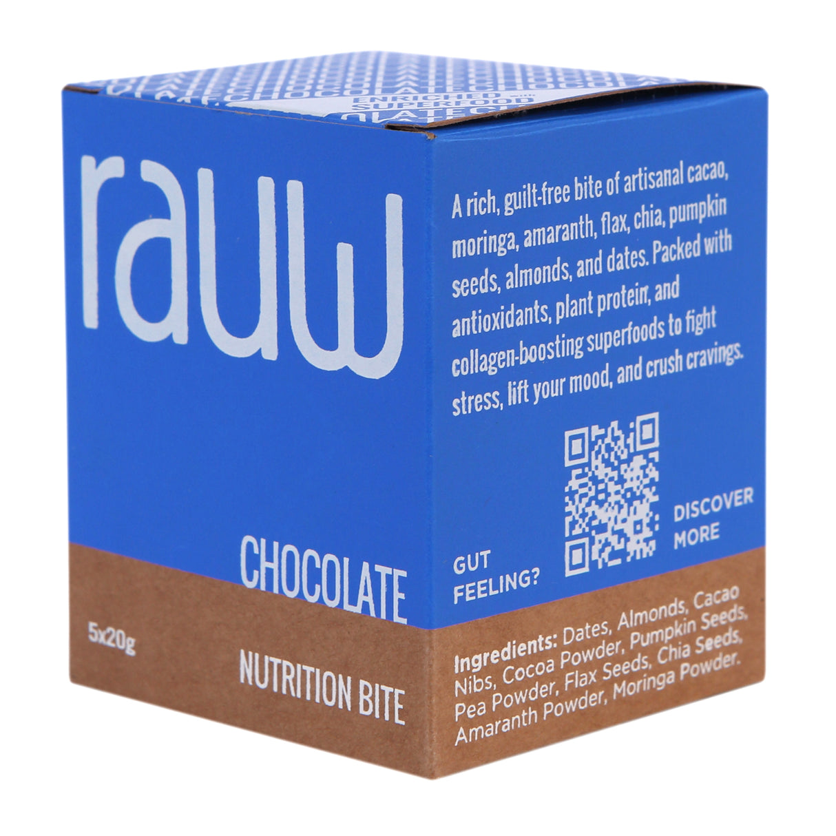 Rauw Chocolate Nutrition Bite, 100g (5x20g)
