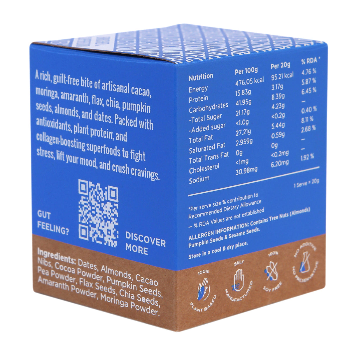Rauw Chocolate Nutrition Bite, 100g (5x20g)