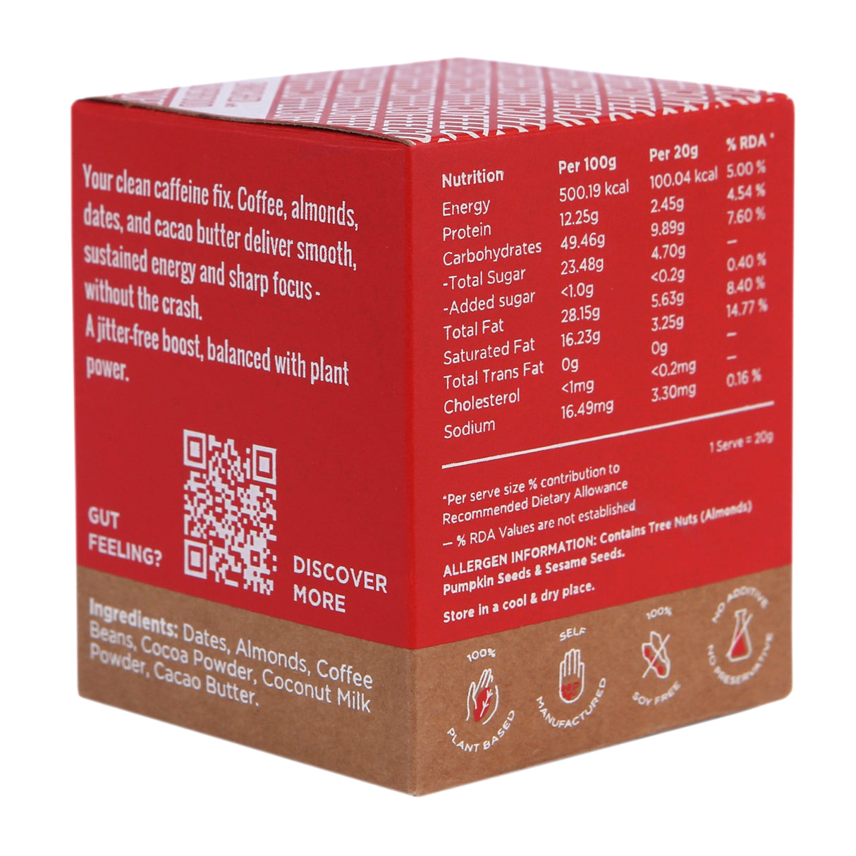 Rauw Coffee Nutrition Bite, 100g (5x20g)