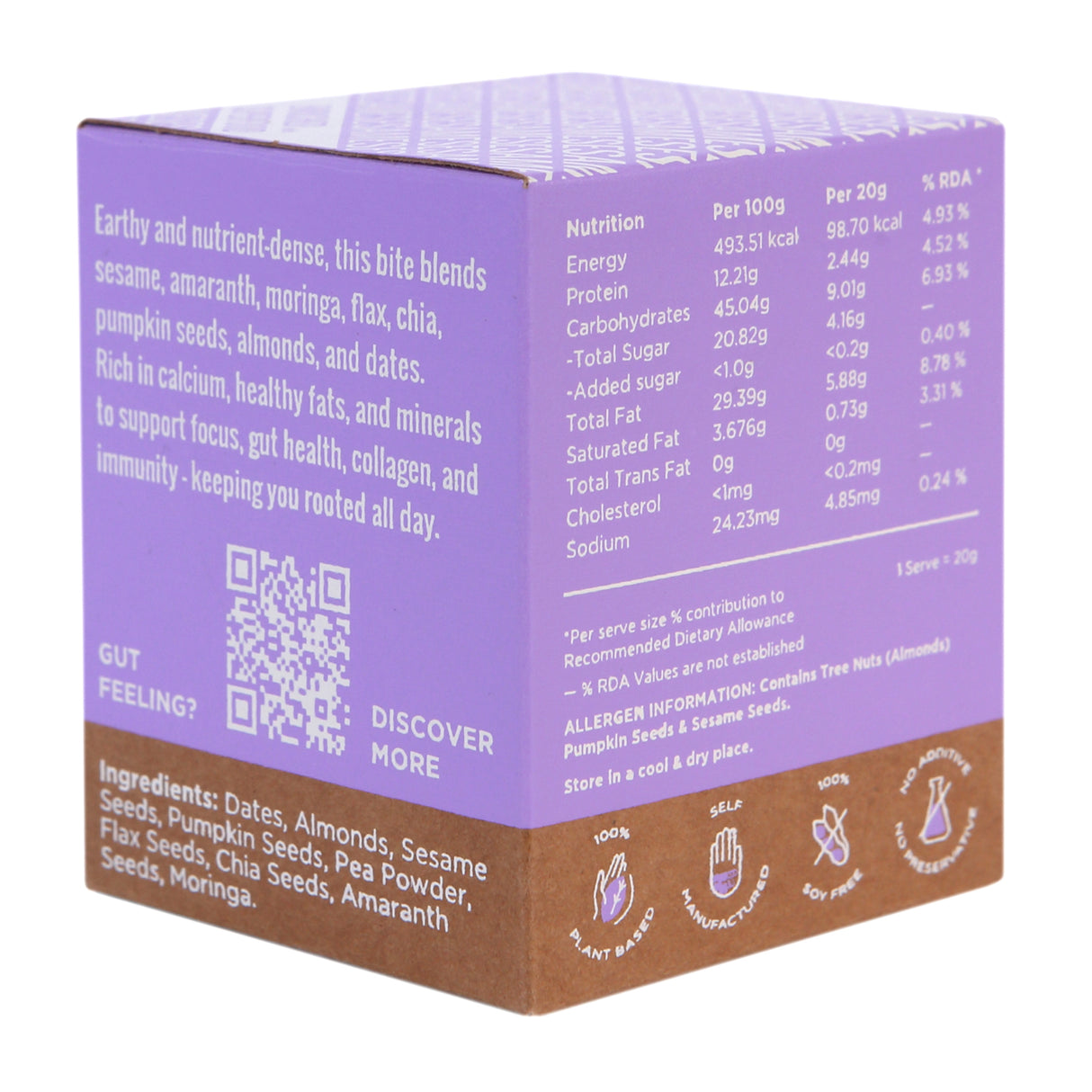 Rauw Sesame Nutrition Bite, 100g (5x20g)
