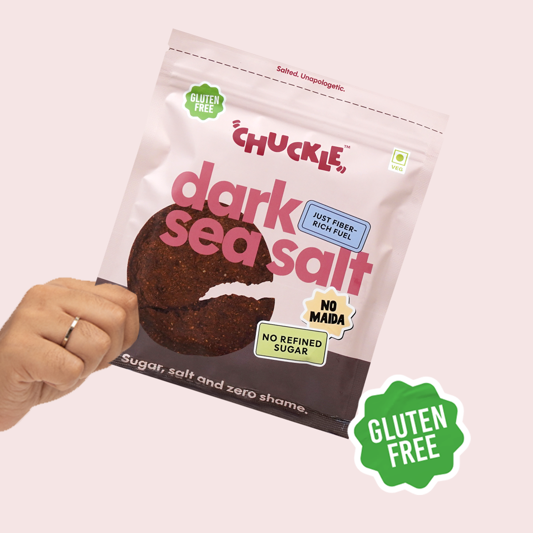 Chuckle Dark Sea Salt Cookie,50g (Dark Chocolate Sea Salt, Gluten-Free, No Palm Oil) - product image 3