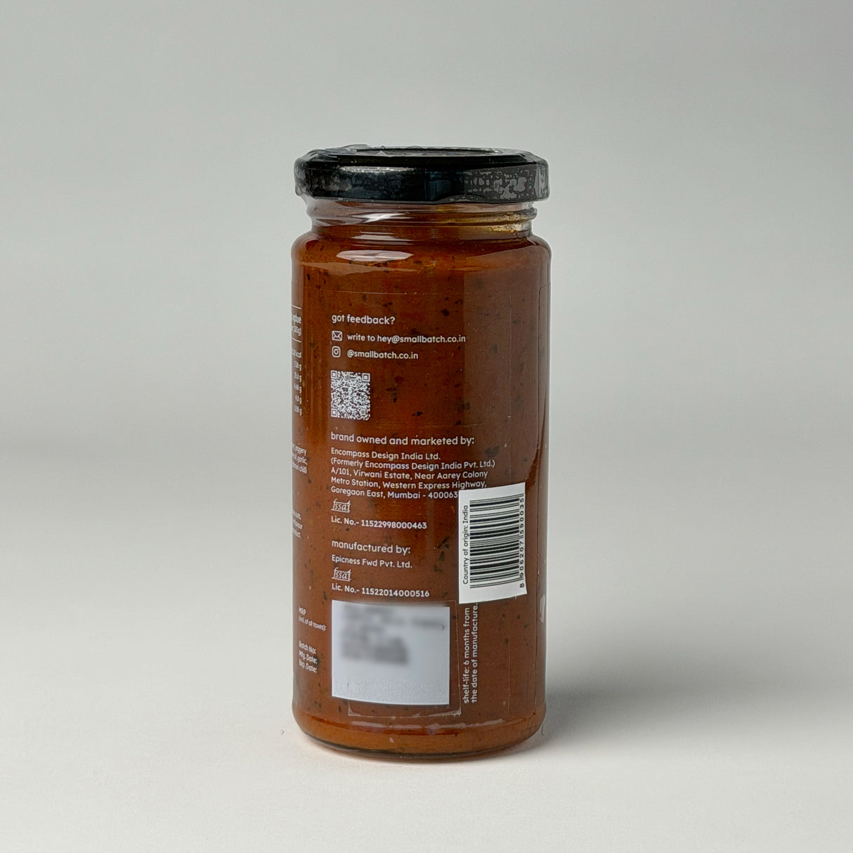 Small Batch San Marzano Pizza-Pasta Sauce, 250g