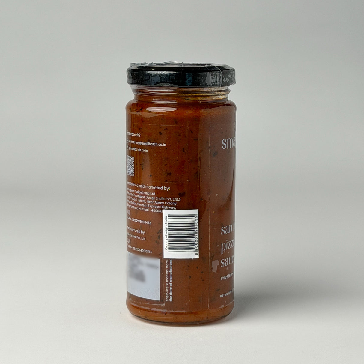 Small Batch San Marzano Pizza-Pasta Sauce, 250g