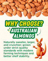 Urban Platter Australian Almonds, 250g (Fresh, Crunchy, Carefully Sourced for Daily Wellness)