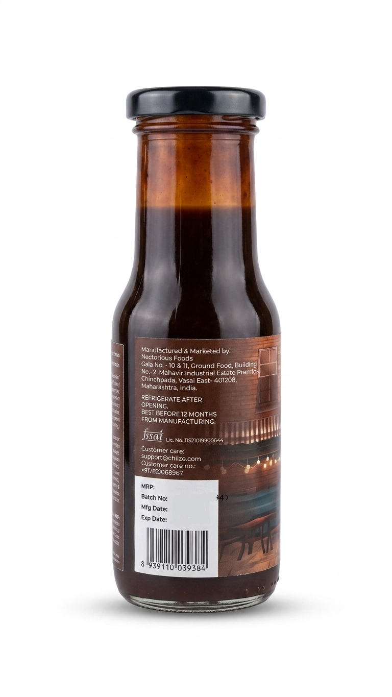 Chilzo Hickory Barbecue Sauce,200g (Classic Smoky BBQ Sauce, No Added Colors or Flavours, Natural Hickory Smoke)