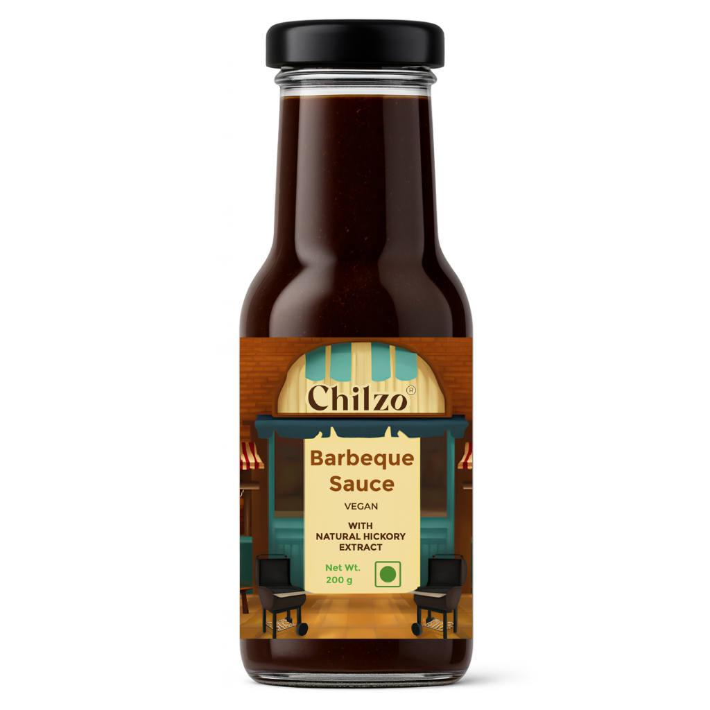 Chilzo Hickory Barbecue Sauce,200g (Classic Smoky BBQ Sauce, No Added Colors or Flavours, Natural Hickory Smoke)