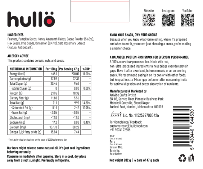 The Natural Protein Bar Cinnamon (6x47g)