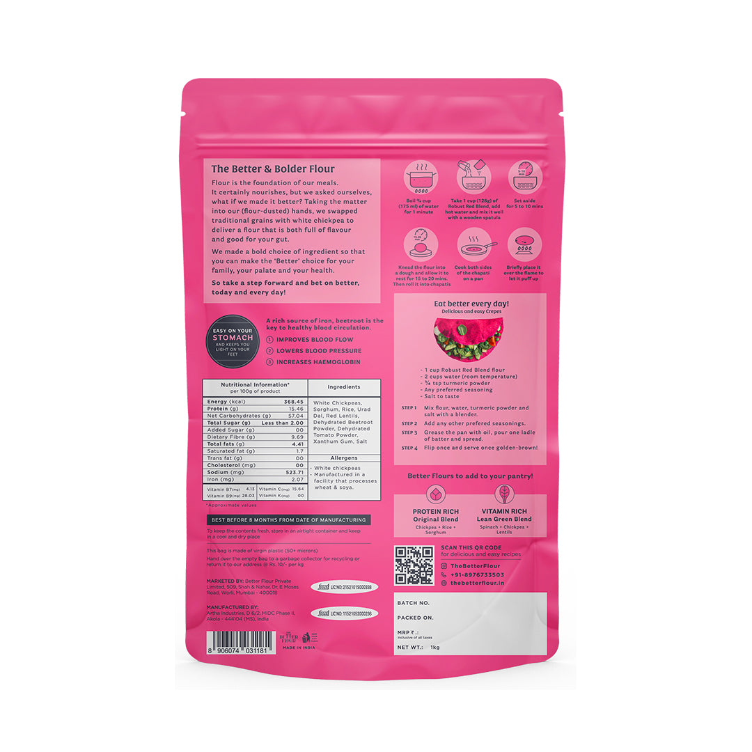 The Better Flour Robust Red Flour Blend, 1Kg