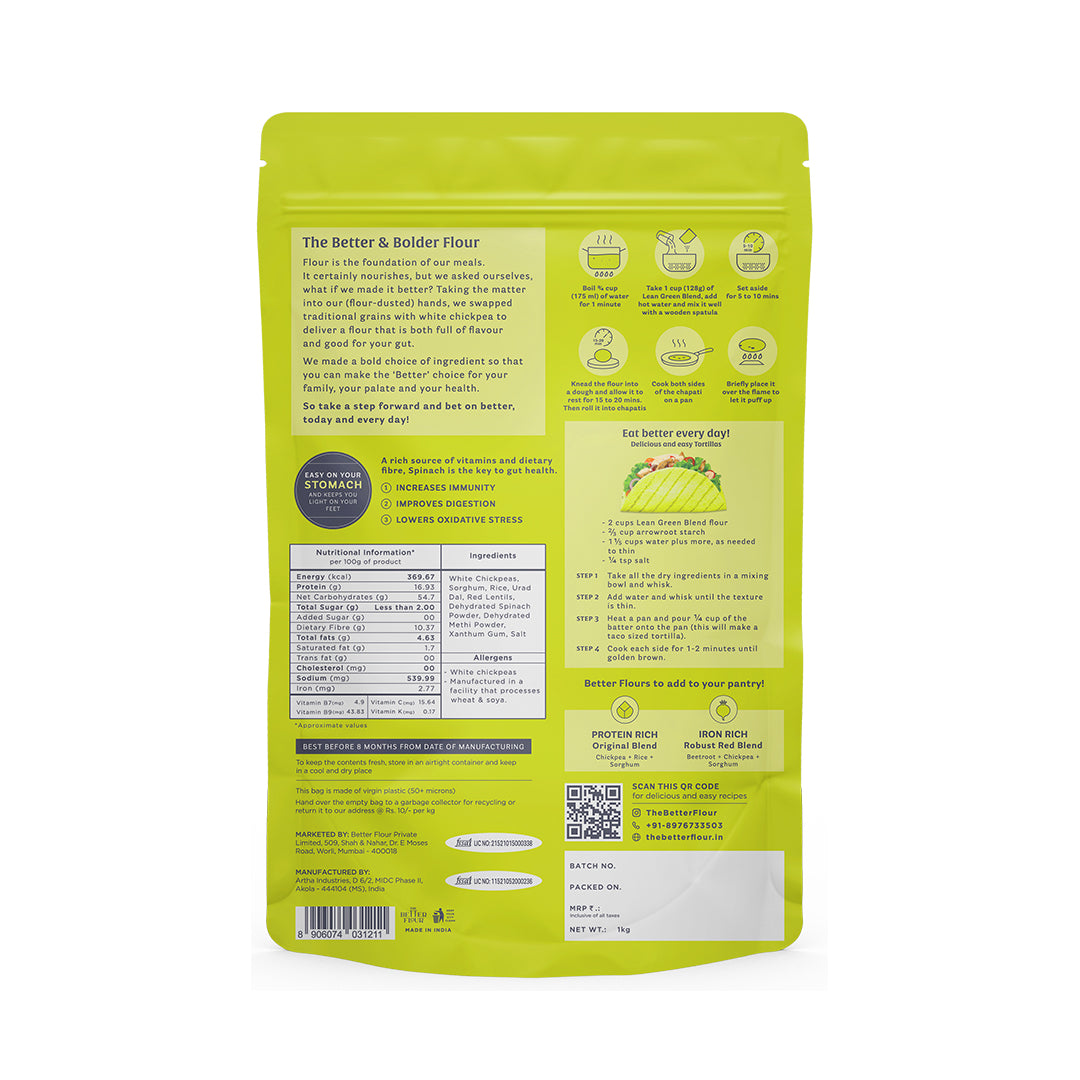 The Better Flour Lean Green Flour Blend, 1Kg