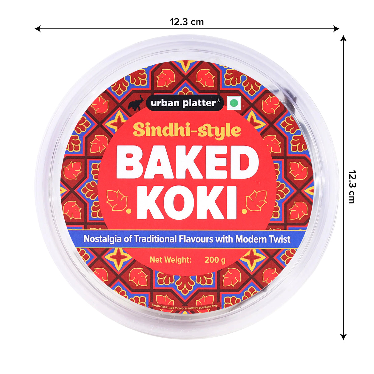 Urban Platter Baked Koki, 200g (Wheat Free, Traditional Sindhi Style Snack)