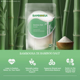 Bamboosa 3x Bamboo Roasted Salt,250g (Mineral-Rich, Alkaline Salt for Cooking & Wellness)