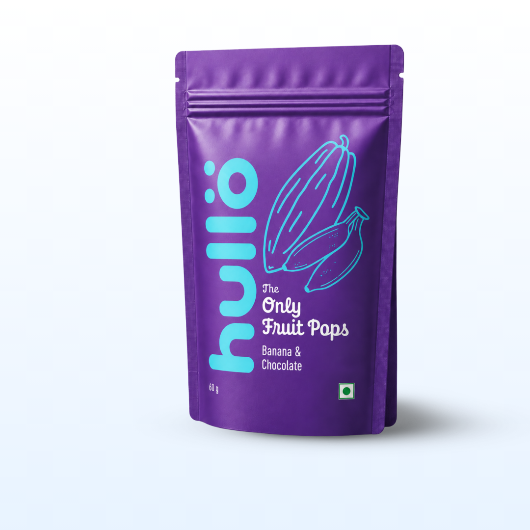 The Only Fruit Pops Banana & Chocolate, 60g (Made with Banana & Organic Cacao | No Added Sugar | 7.26g Protein | 4.10g Fibre | No Preservatives or Artificial Colours & Flavours)
