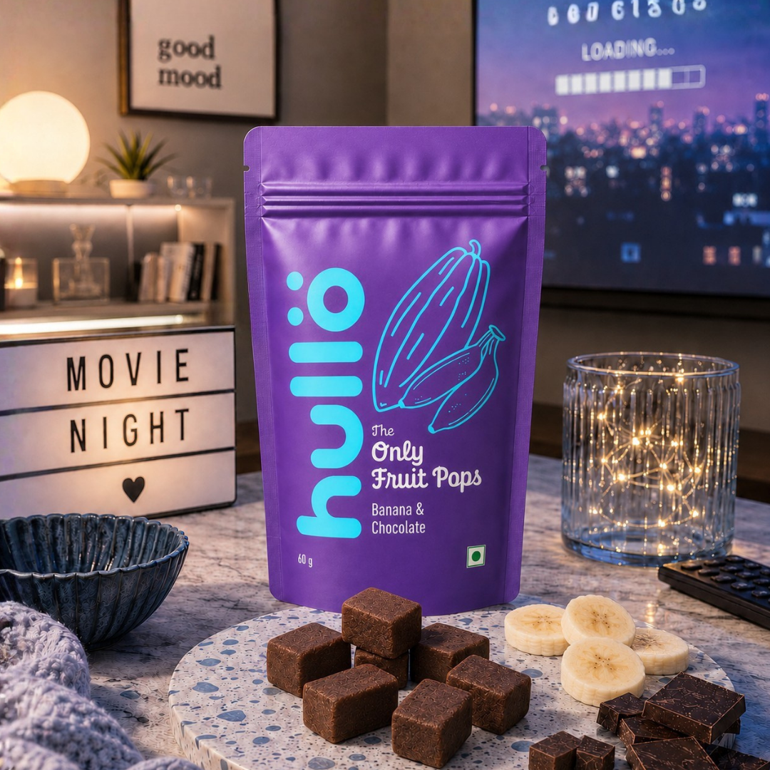 The Only Fruit Pops Banana & Chocolate, 60g (Made with Banana & Organic Cacao | No Added Sugar | 7.26g Protein | 4.10g Fibre | No Preservatives or Artificial Colours & Flavours)