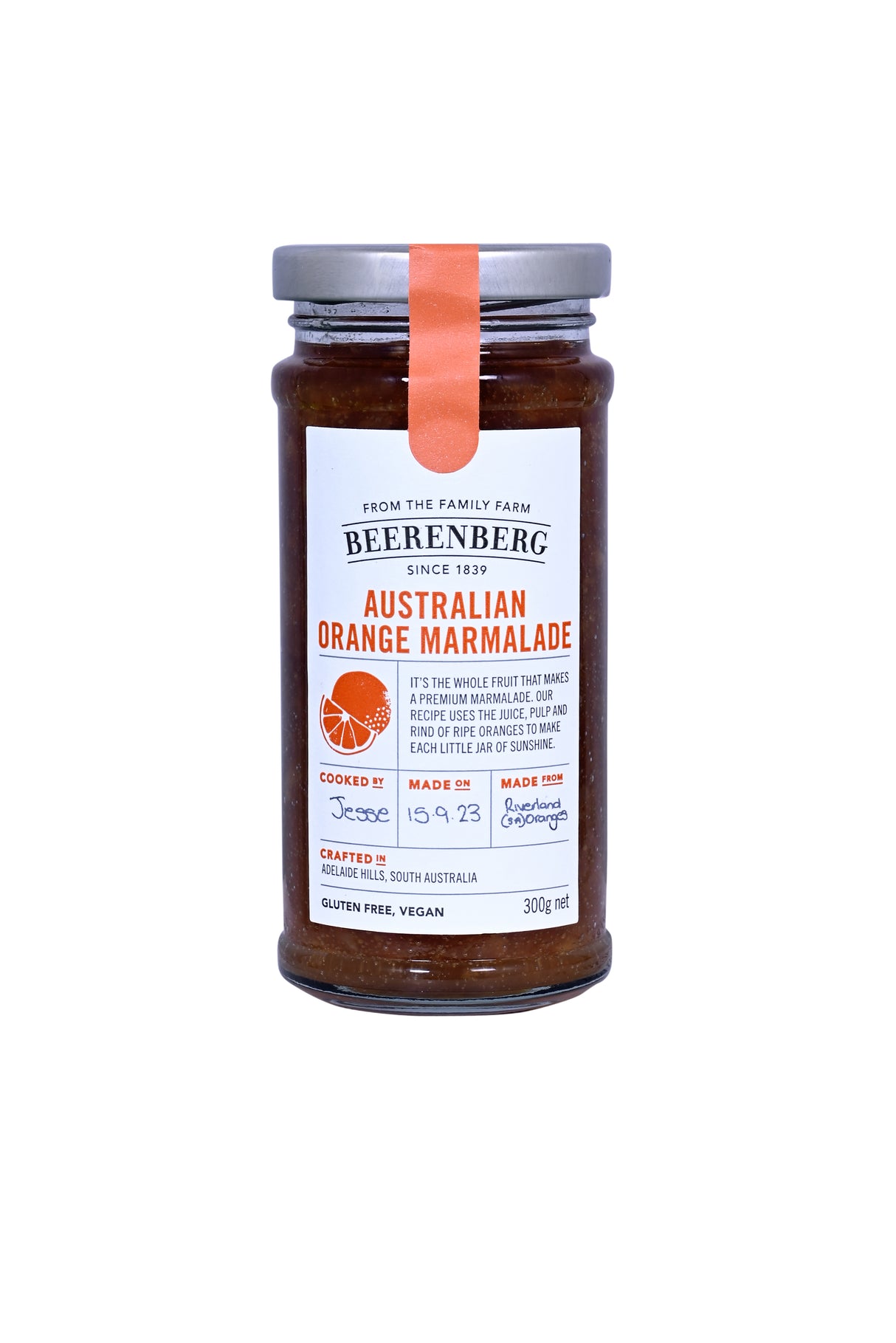Beerenberg Blood Orange Marmalade, 300g (Australian Citrus Fruit Spread, Gluten-free)