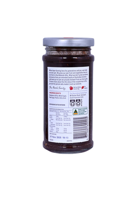 Beerenberg Raspberry Jam, 300g (Australian Raspberry Fruit Spread, Traditional Home-Style Preserve)
