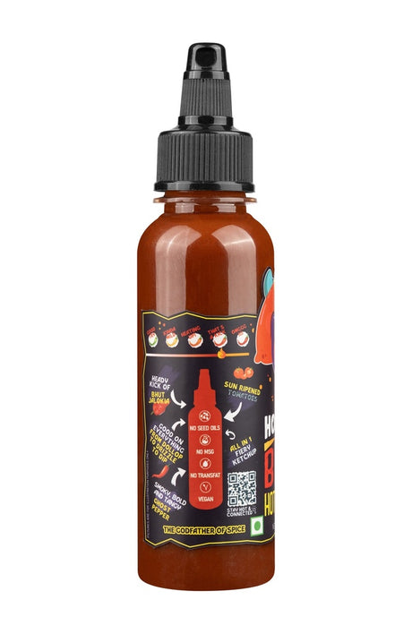 Hotchaa! Bhut Hot Ketchup, 170g (Made with Global Flavours & Desi Spice, NO MSG, Made with Bhut Jalokia, Smoky, Bold, Tangy, All in 1, Flavourful, )