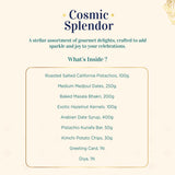 Urban Platter Cosmic Splendor Hamper (Cosmos inspired luxury Keepsake | Roasted Nuts & Luxury Chocolates | Gourmet Sweet Treats | Perfect for Festive Gifting)
