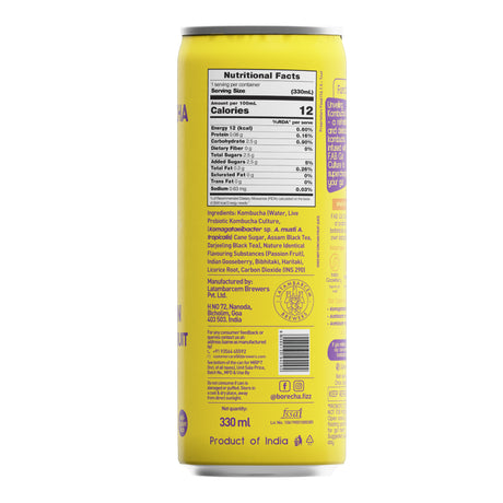 Hawaiian Passion Fruit Probiotic Kombucha, 250ml