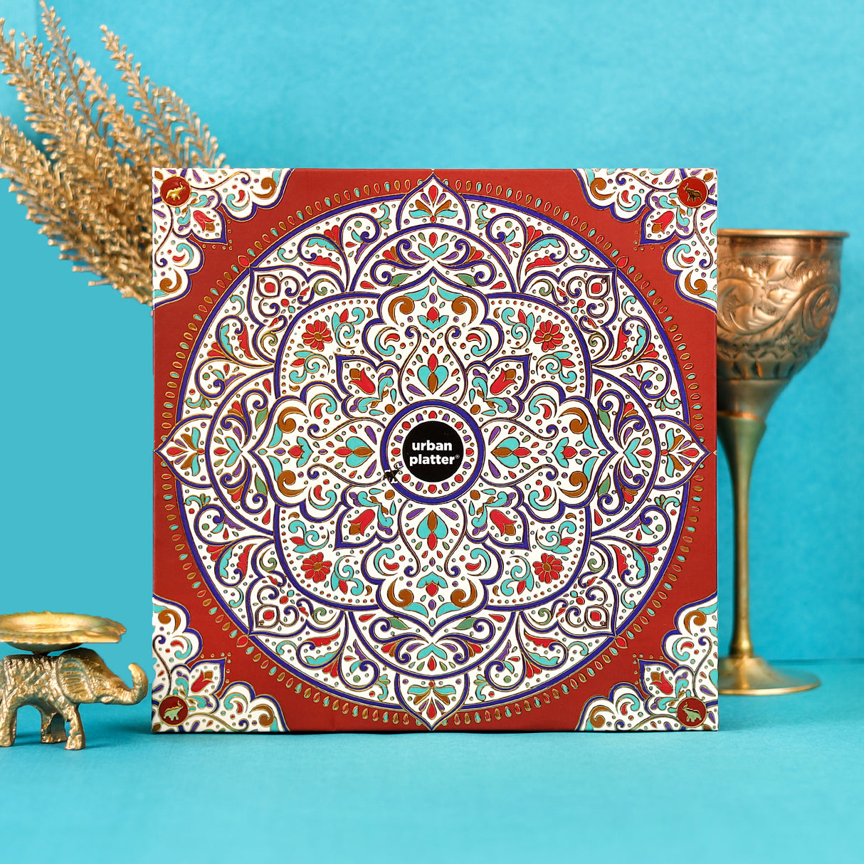 Urban Platter Eternal Harmony Hamper (Artisanal Chocolates and Gourmet Delicacies | Traditional Symmetrical Keepsake | Perfect for Luxury Gifting)