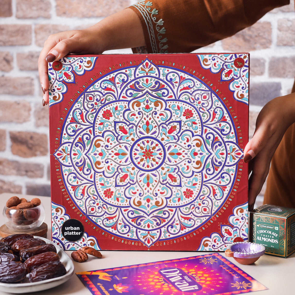 Urban Platter Eternal Harmony Hamper (Artisanal Chocolates and Gourmet Delicacies | Traditional Symmetrical Keepsake | Perfect for Luxury Gifting)