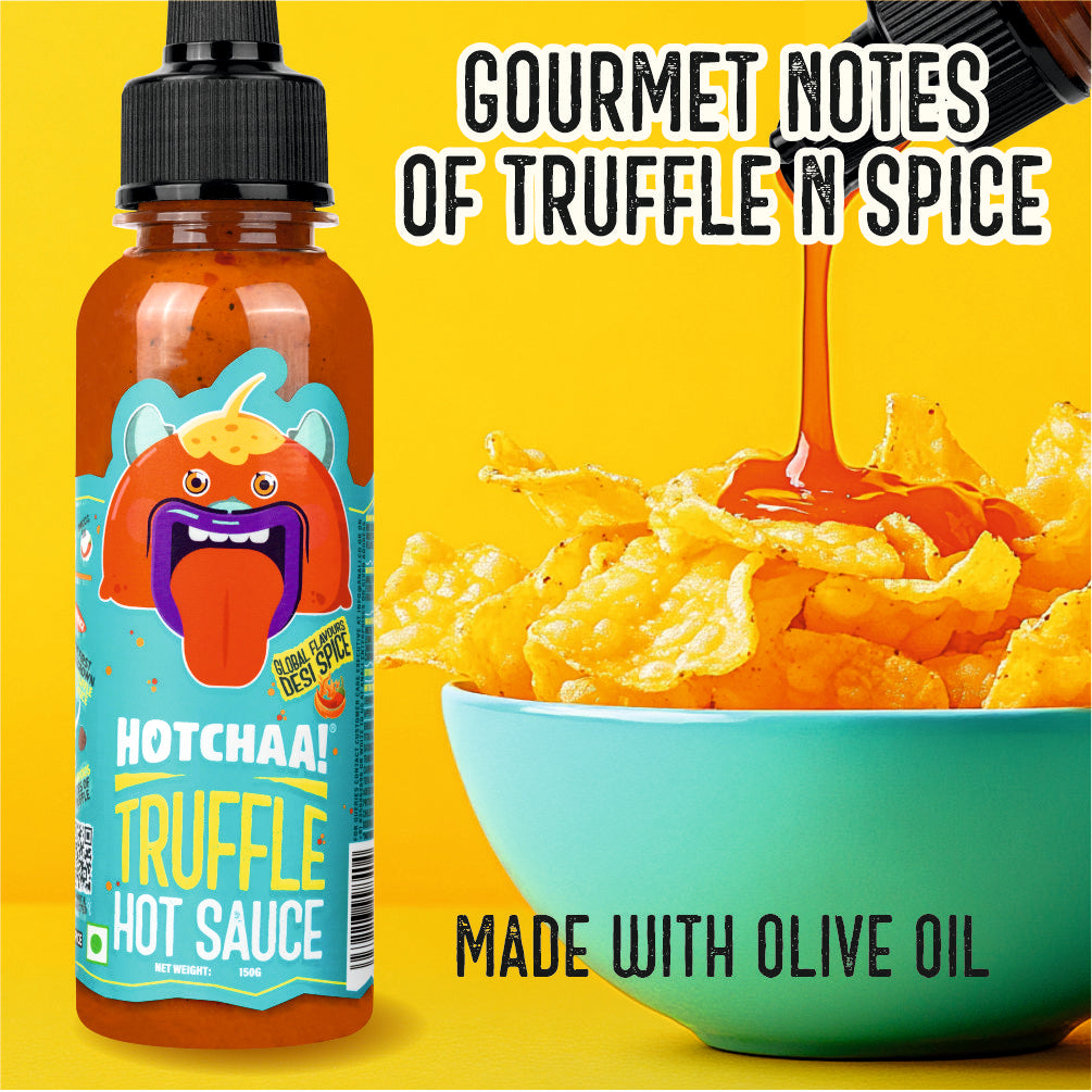 Hotchaa! Truffle Spicy Hot Sauce, 170g (Made with Olive Oil, NO MSG, Perfect Blend of Umami & Spice)