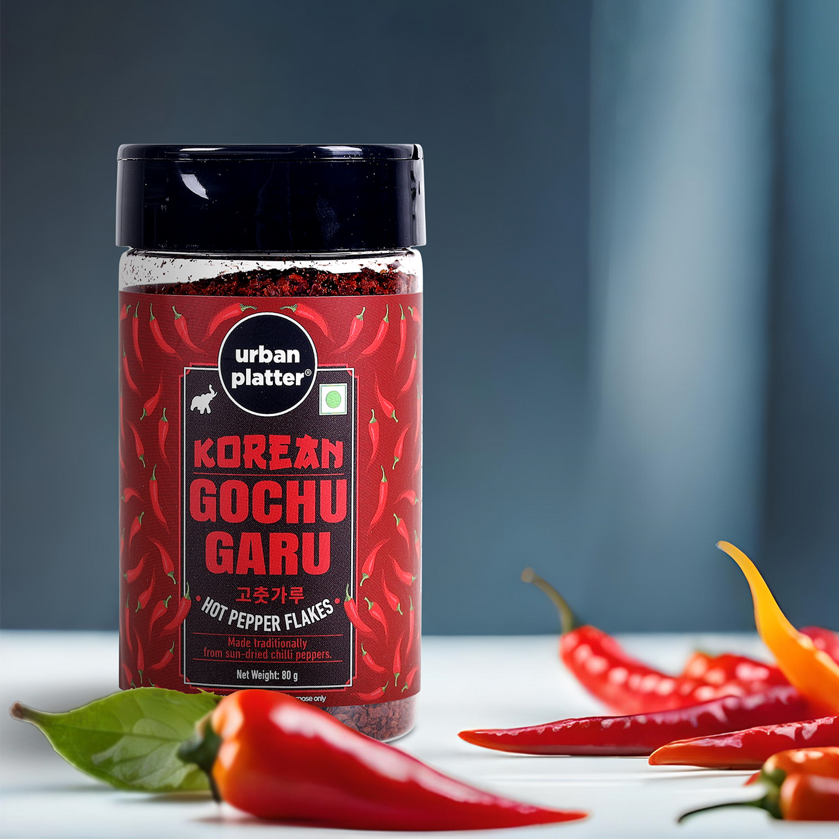 Urban Platter Korean Gochugaru Hot Pepper Powder, [Coarse ground Korean Dried Chilli Peppers | Smoky & Spicy | Use for Kimchi and other Korean Dishes]