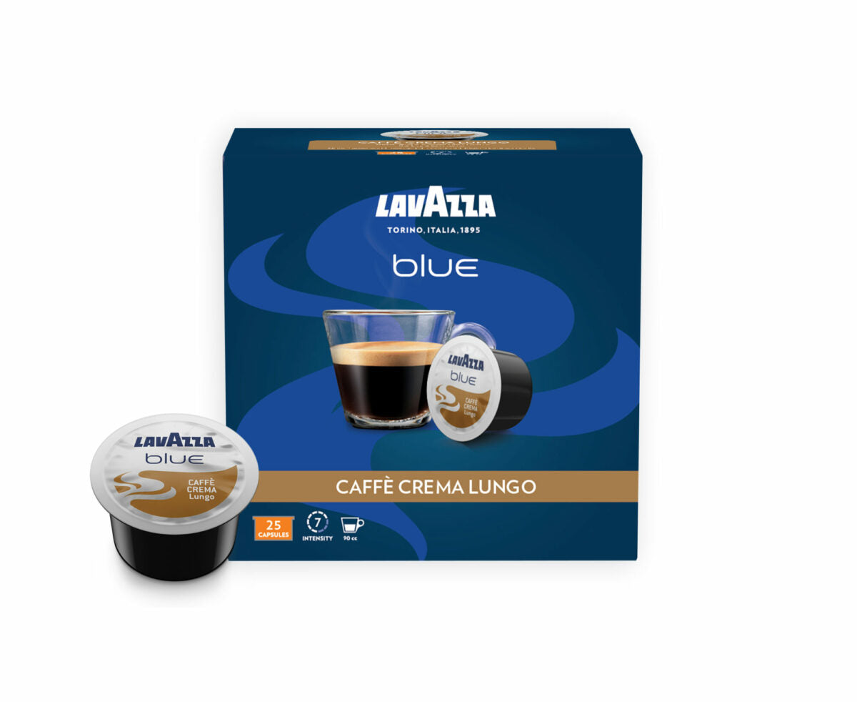 Lavazza BLUE Caffé Crema Lungo, Pack of 25 Coffee Capsules, Compatible with Lavazza BLUE Machines