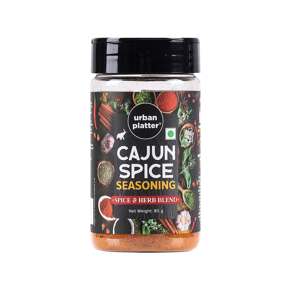 Urban Platter Cajun Spice Seasoning, (Bold Blend of French, African and Southern American Flavours | Spicy and Aromatic | Great for Fries, Grills and Stir-Fries)