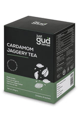 Just Gud Sense Cardamom Jaggery Tea Premix, 100g (10 sachets of 10 grams each)