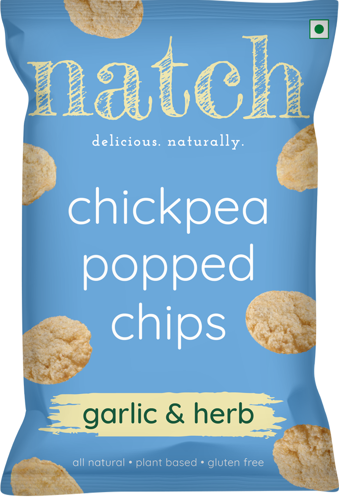 Natch Garlic & Herb Popped Chips, 55g