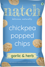 Natch Garlic & Herb Popped Chips, 55g