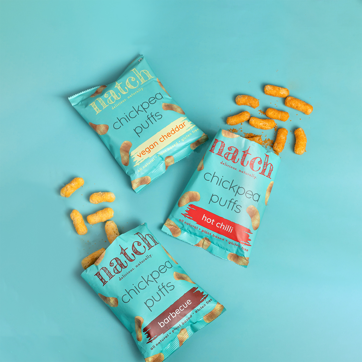 Assorted Chickpea Puffs Combo Pack, 60g x 3 (No Palm Oil, Not Fried, Tasty Snacks | Source Of Plant Based Protein And Fiber)