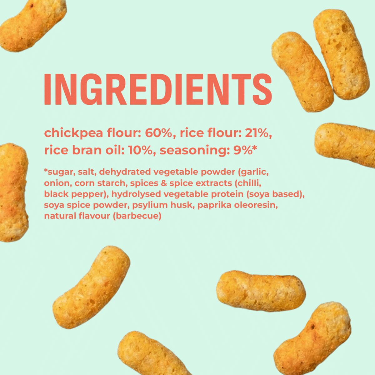 Barbecue Chickpea Puffs, 65g x 2 (No Palm Oil, Not Fried, Tasty Snacks | Source Of Plant Based Protein and Fiber)