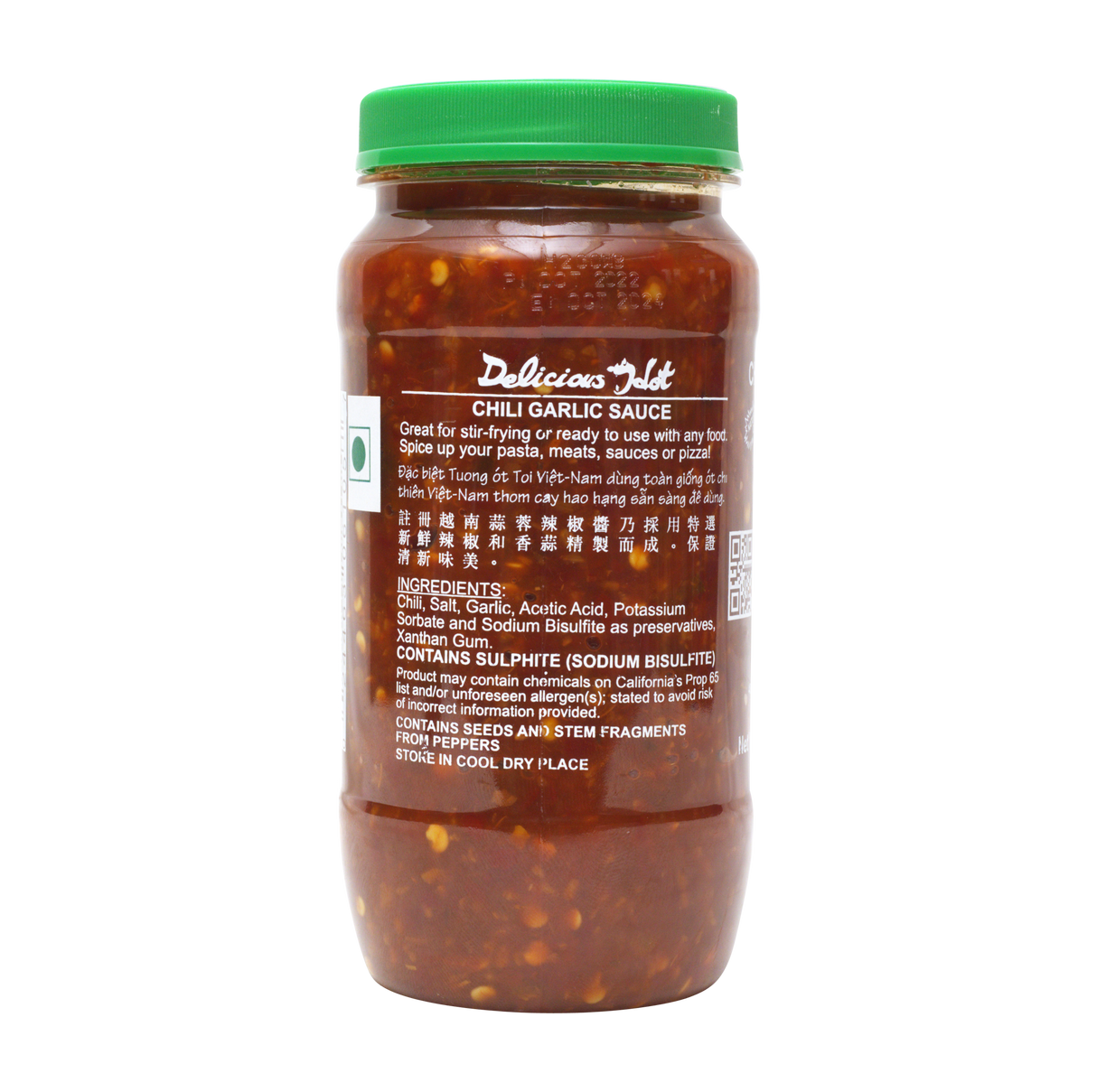 Huy Fong Chili Garlic Sauce, 510g (Spicy Chili & Garlic Condiment, Ideal for Stir-Fries, Noodles, Dumplings & Dipping, Savoury & Versatile Asian Cooking Sauce)