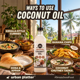 Coconut Oil, 1L (Cold Pressed Unrefined Oil for Baking & Cooking. Cholesterol & Trans-fat Free)