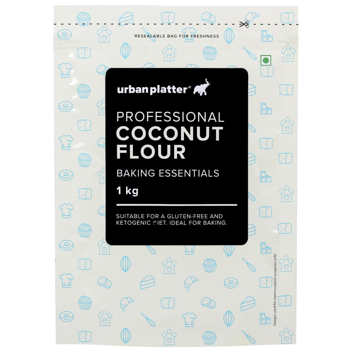 Urban Platter Coconut Flour, 1 Kg [Made with Coconuts from Tamil Nadu, Naturally Gluten-free, Fiber-rich, Paleo friendly, Perfect for baking, making cookies]