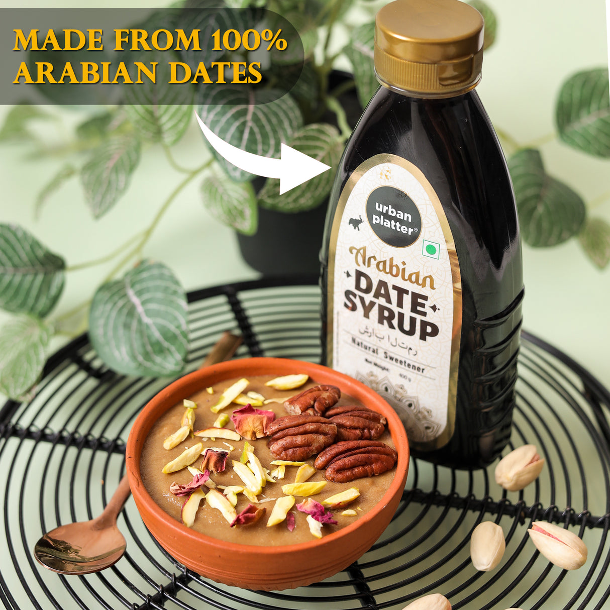 Urban Platter Date Syrup, 400g (Natural Sweetener | 100% Dates | Refined Sugar Alternative)