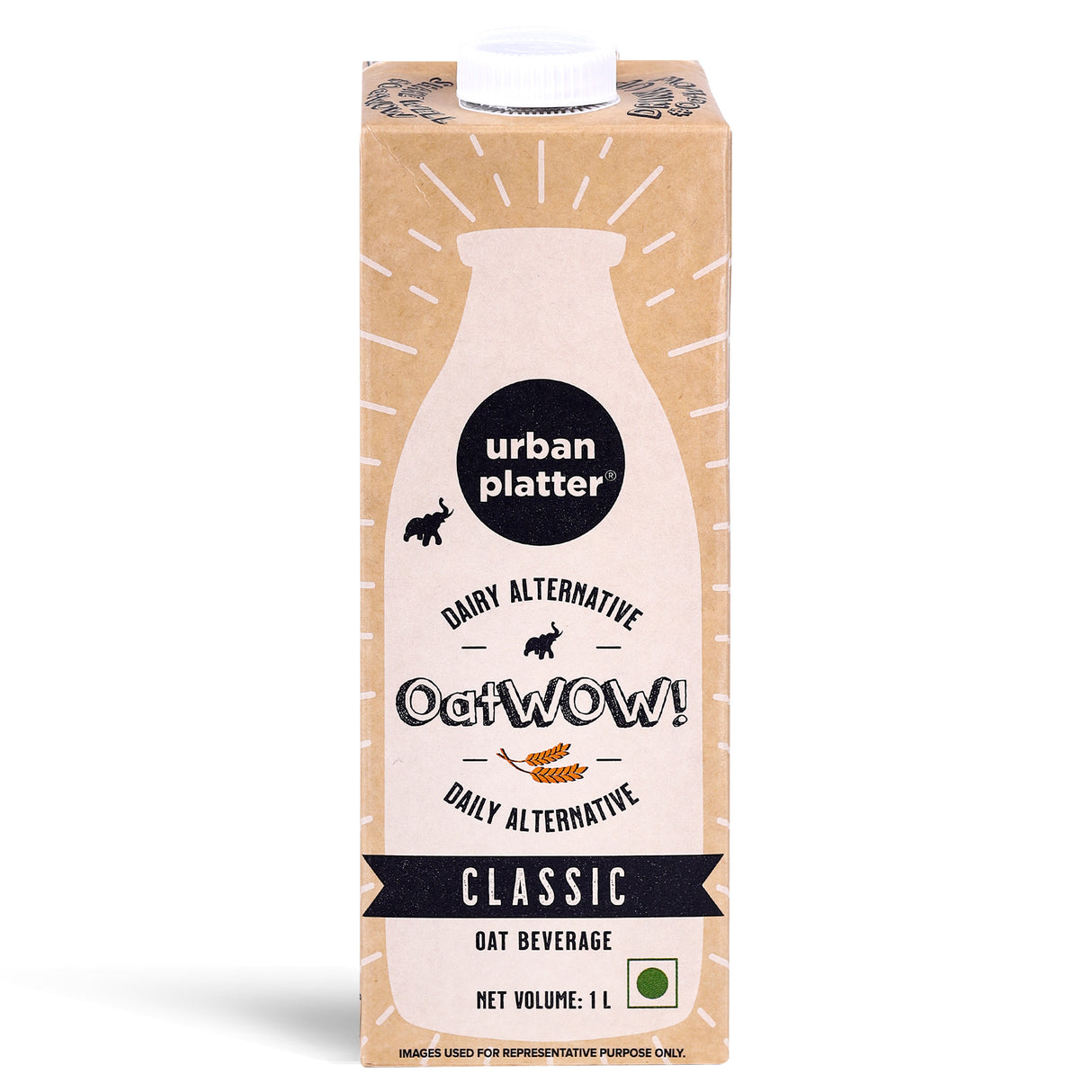 Urban Platter OatWOW Classic Oat Beverage, 1L [Plant-based /Milk Alternative]
