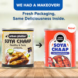 Urban Platter Soya Chaap in Brine, 800g (Pack of 2)(Canned | Chunks on Stick | Drained Weight - 500g, Rich in Plant Protein| Soy Chap)