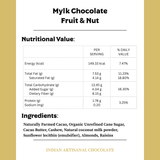 Fruit & Nuts Vegan Milk Chocolate Bar, 50g (Dairy-Free Plant-Based Chocolate with Roasted Nuts & Raisins | Made with Ethically Sourced Indian Cacao)