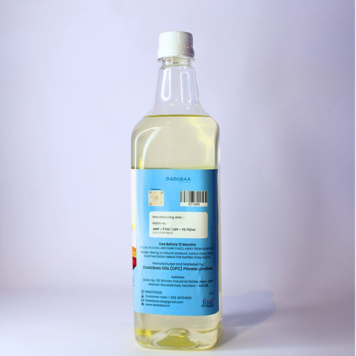 Dadobaa Wood Pressed Coconut Oil, 950 ml