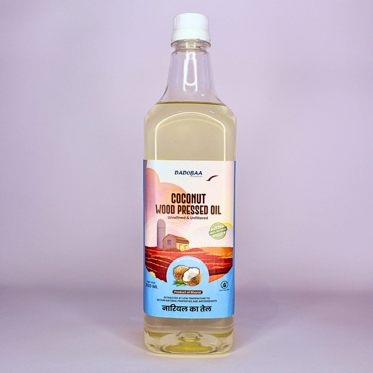 Dadobaa Wood Pressed Coconut Oil, 950 ml